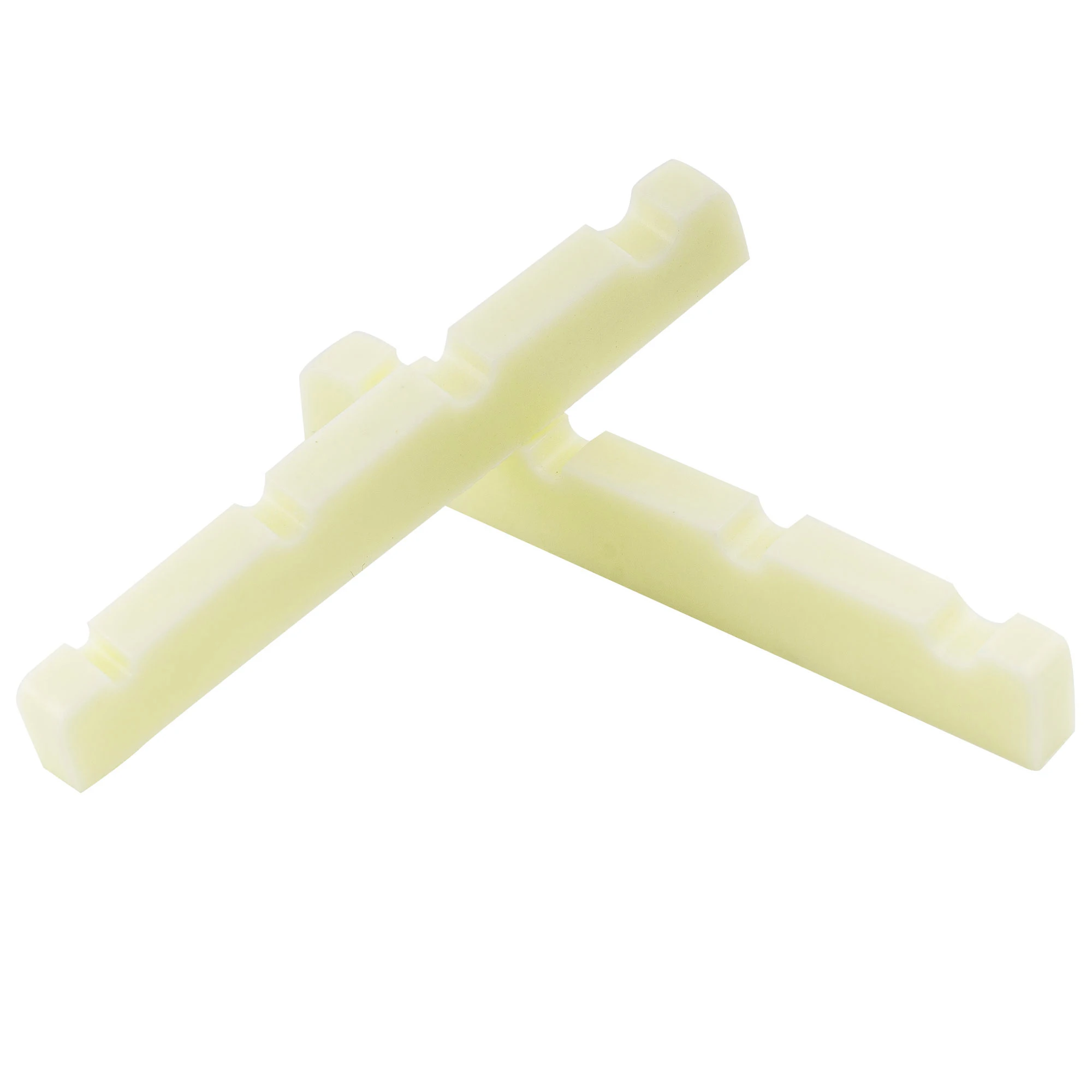 Musiclily Pro Urea Resin Plastic 40 mm geschlitzte Jazz-Bassmuttern mit flachem Boden für 4-saitigen J-Bass (2er-Set) – Detail 9