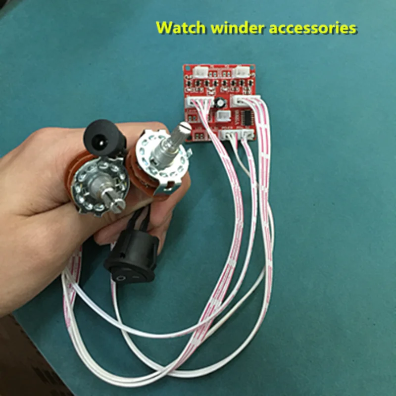 3V Watch winder accessories Five-speed knob circuit board (To plug in two motors) For Automatic watch case Shaking table + LED /