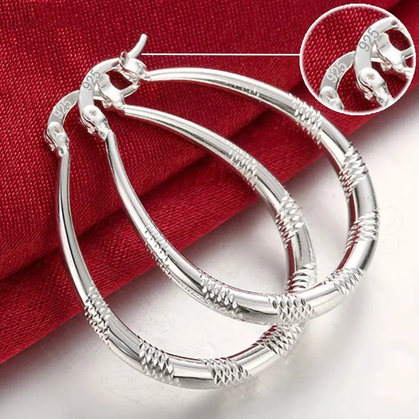 

fashion wholesale beautiful 925 Stamped silver for women classic charm Earring Jewelry cute lady wedding party