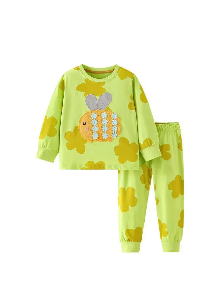 Baby Girls Pajamas Sets Kids Animal Tops+Pant Underwear Suit Sleep Wear New Pyjama 2025 Spring Autumn Children's Pjs Clothing