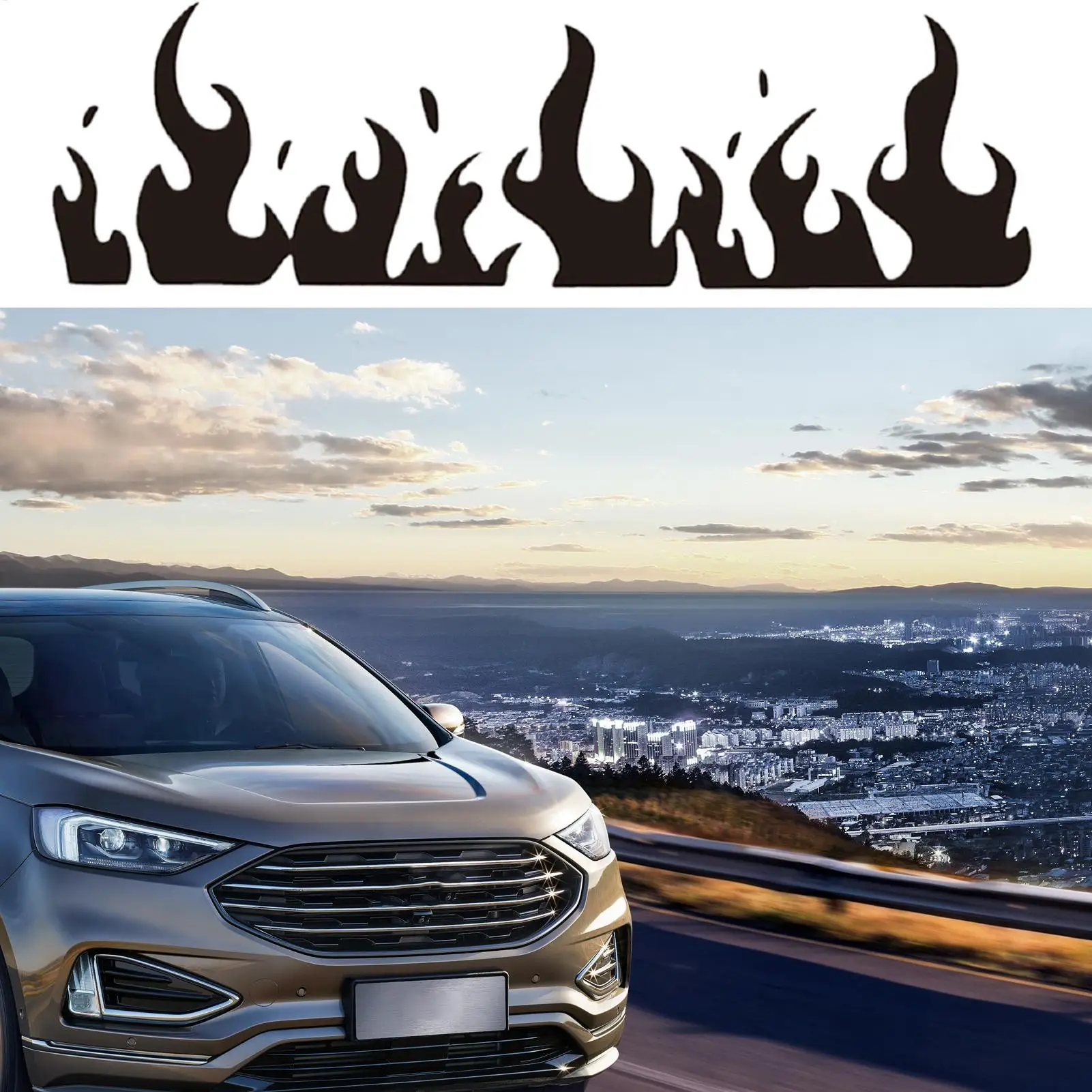 Waterproof Motorcycle Stickers Flame Stickers Decorative Helmet Decals Adhesive Graphics for Vehicles Motorcycles Bikes Laptops