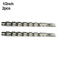 Socket Rack Holder Socket Organizer  1/4 3/8 1/2 Inch With 8 Clips On Rail Tool Socket Clip Rail Holder Socket Organizer Tools 2