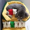 Cute Small Dog Squeaky Toys for Small Dogs Puppy Bear Shaped Squeak Toy for Cat Dogs Pet Supplies Pomeranian Teddy Shih Tzu Pug 3