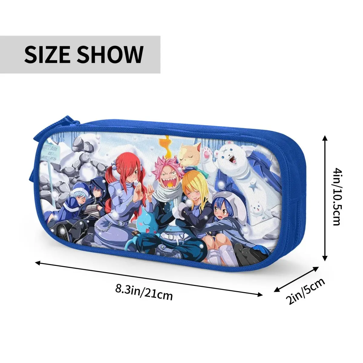 페어리 테일 애니메이션 연필 케이스 Etherious Magic Pencilcases 펜 홀더 대용량 가방 학교 용품 지퍼 문구