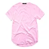 ZSIIBO TX135-C Men's T Shirt Extended Round Sweep T-Shirt Curved Hem Long line Tops Hip Hop Urban Blank Tees Clothes Streetwear 6