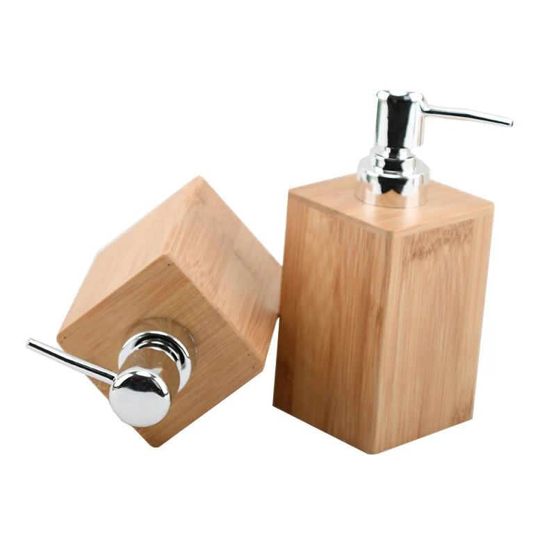 500mL Bamboo Soap Dispenser for Bathroom and Kitchen