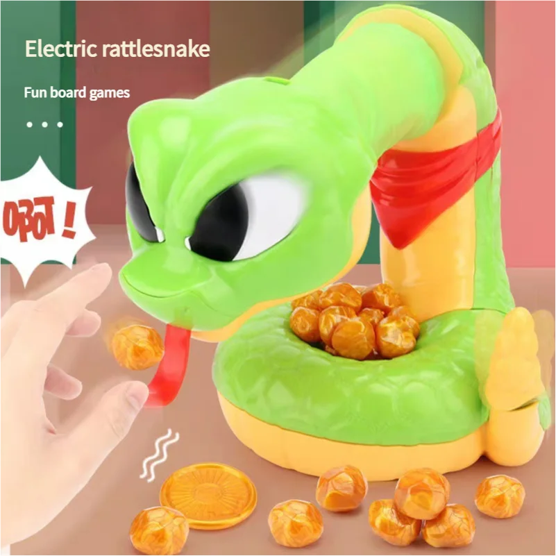 Electric Rattlesnake Toy-Scary and Tricky, Ideal for Party Games,Hungry Rattlesnake Gold Digger Party Game for Boys Girls