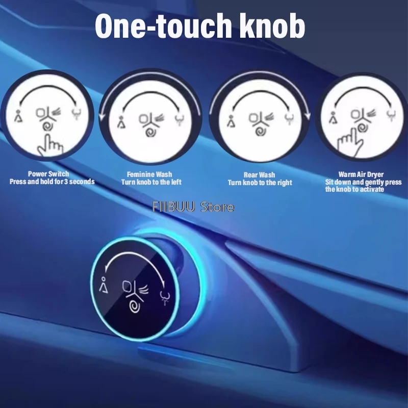 Smart Bidet Toilet Seat with Instant Heating Remote Control Auto Opening Lid Wash Heated Seat Bidet Toilet Cover Warm Air Dryer for toilet seat cover,toilet seat accessories