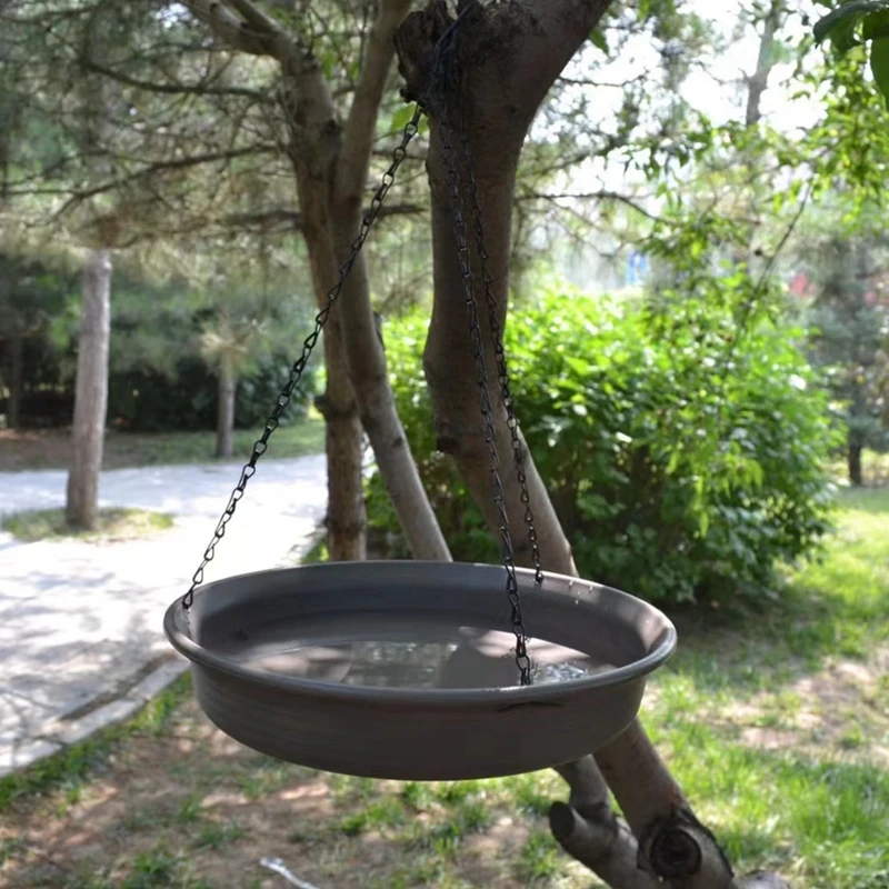 Dual Function Hanging Bird Feeder and Bath