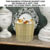 Bamboo Storage Basket Baskets for Home Snack Serving Seaweed Treats Woven Office 6