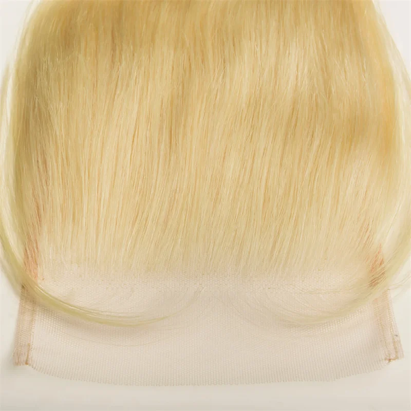 613 Blonde 4x4 Lace Closure Body Wave Human Hair Pre-Plucked Hairline 10-22 Inch Brazilian Virgin Hair Transparent Lace