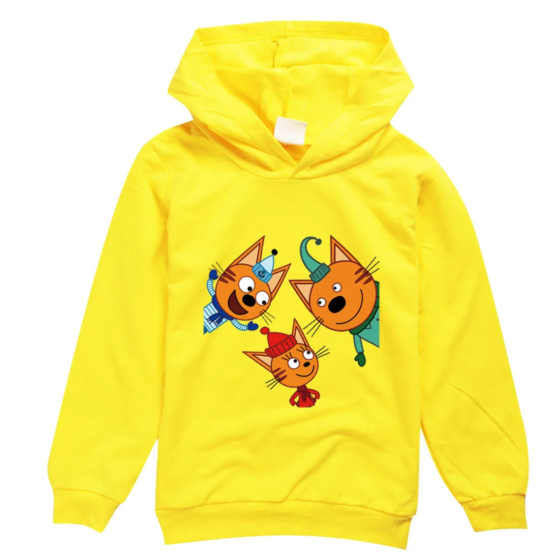 

Три Кота Kid-E-Cats Clothes Kids Russian Cartoon Three Kittens Hoodie Baby Girls Hoody Sweatshirt Toddler Boys Long Sleeve Coats