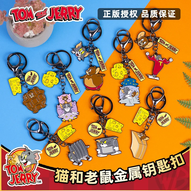 

Tom and Jerry Kawaii Keychain Cartoon DIY Creative Anti-lost Keychain Children's Schoolbag Pendant Girls Shoulder Bag Keychain