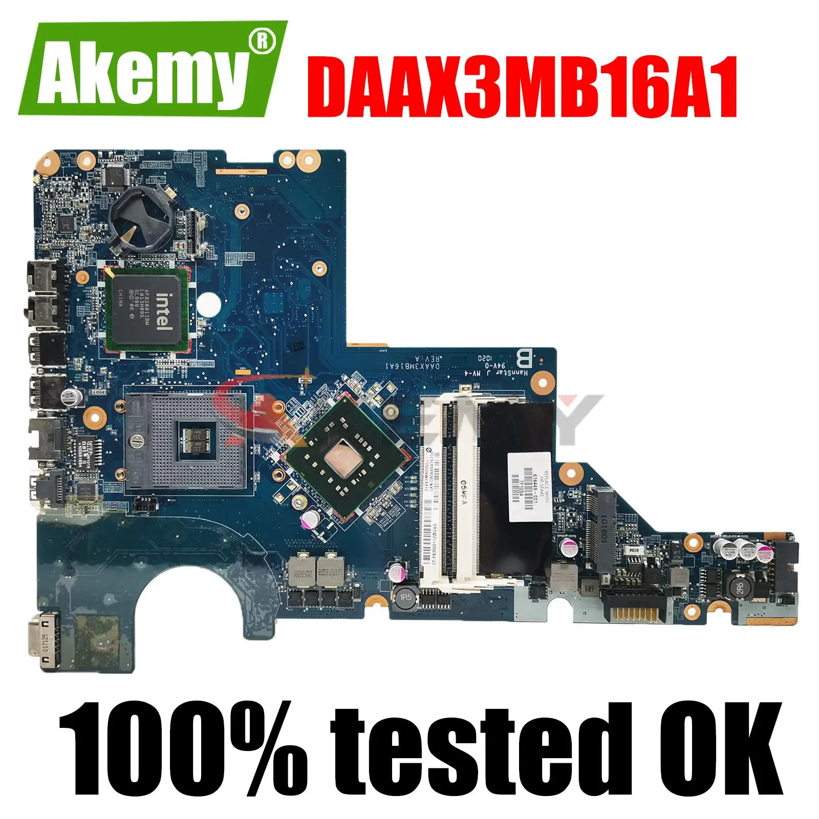 

616449-501 For HP Pavillion CQ42 CQ56 DAAX3MB16A1 616449-001 GL40 DDR2 Mainboard Laptop motherboard tested OK