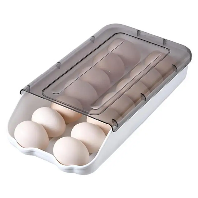 

Rolling Egg Dispenser Automatic Rolling Egg Dispenser For Refrigerator Refrigerator Organizer Bins Stackable Egg Storage