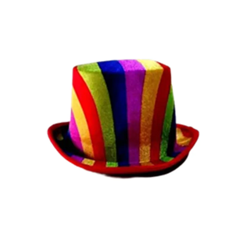 Stripe Clown Funny Hat Colorful Joker Cosplay Cap Carnival Masquerade Party Supplies Festival Performance Accessories