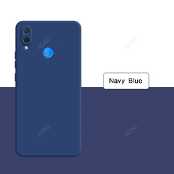 Luxury Shockproof Silicone Phone Case with Camera Protection and Soft Back Cover - P Smart Plus 2018 (Navy Blue)