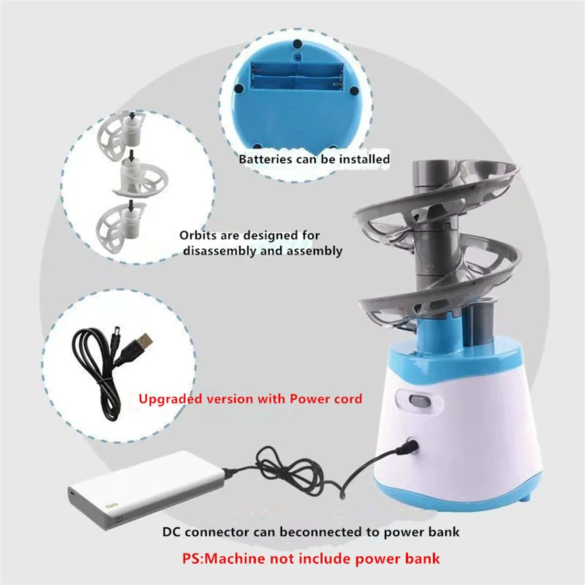 Portable Table Tennis Ball Pitcher Dual Power Supply Version Ping Pong Ball Robot Pitching Machine Trainers table tennis ball pitcher