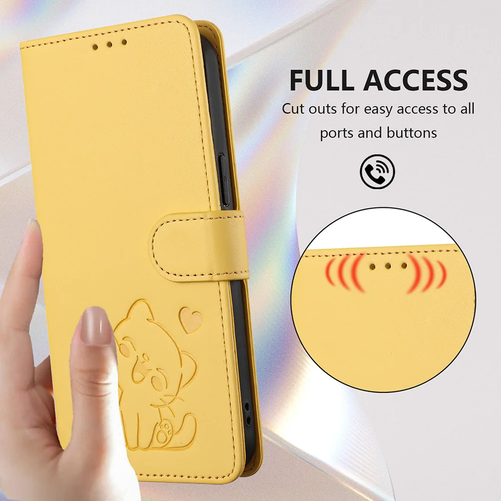 Elegant Leather Wallet Phone Case with Card Slots - Stylish and Durable Cover