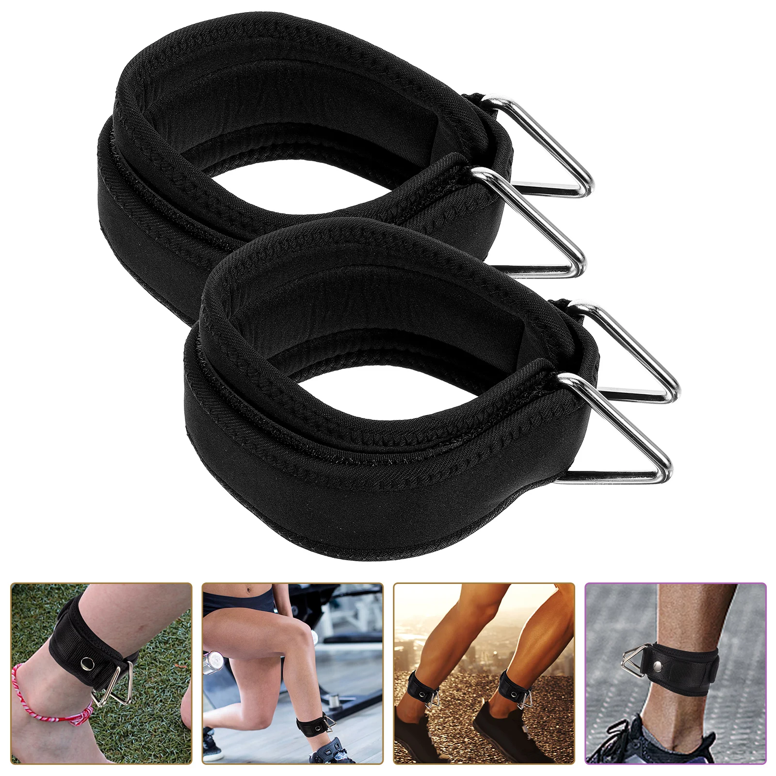 

Пряжка для щиколотки для фитнеса и силовых тренировок, спортивное защитное снаряжение, опорное кольцо, ножка, 1 пара регулируемых манжет для помещений