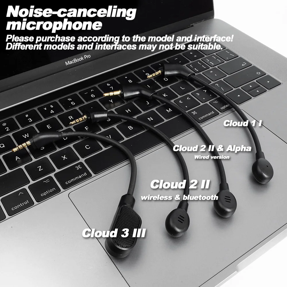 Kingston HyperX Series Cloud 123 III wireless bluetooth Replacement 3.5mm Noise Reduction Microphone Headphones Mic