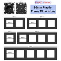 BSEED Zigbee Click Light Switch Part 1/2/3/4Gang 2Way Switch Function DIY Part EU Smart Socket Outlets Plastic Frame Black Color - Image 5