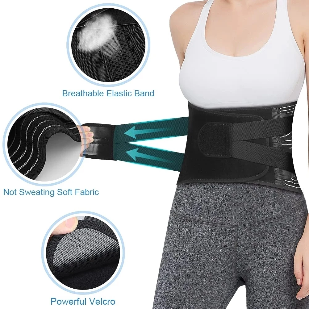 Back Brace for Lower Lumbar Back Sciatica Herniated Disc Scoliosis Back Support Belt with Soft Pad Lightweight Lumbar Support