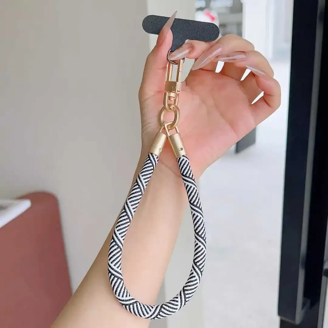 Universal Woven Phone Lanyard with Anti-Fall Wristband and Hanging Rope