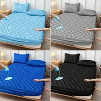 1pc Soft And Comfortable 100% Waterproof Mattress Protector, All-Season Cooling Breathable Noiseless Mattress Pad Cover, Thicken 2