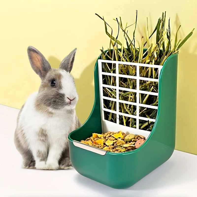 Hay Feeder Suitable for Small Pet Cages Two in One Rabbit Hay Feeder Suitable for Rabbits Guinea Pigs Cats