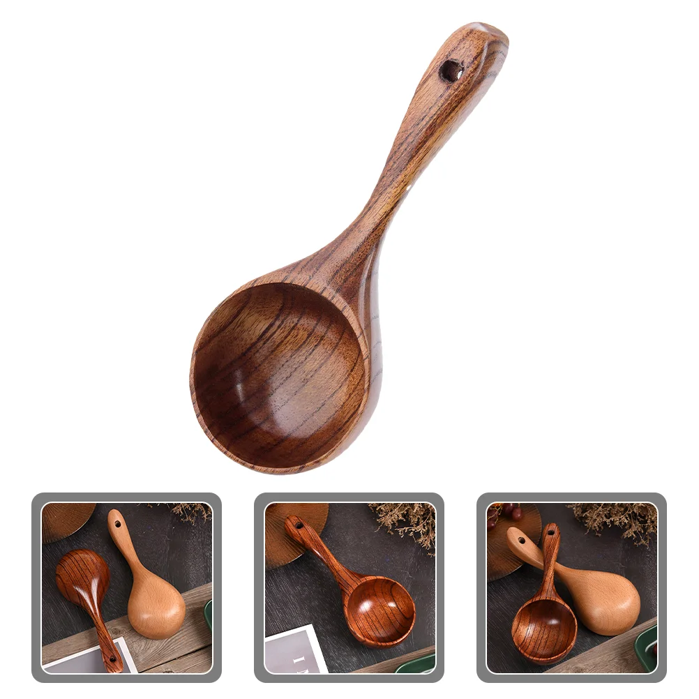

Household Water Scoop Multi-function Ladle Convenient Wooden Ladle Home Accessory