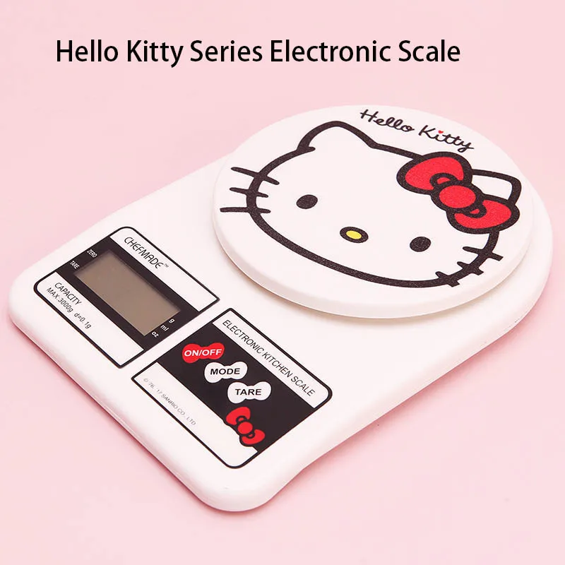 

Kawaii Sanrio Hello Kitty Anime Figure Household Kitchen To Bake Pastry Electronic Scale Battery Powered Precise Life Supplies