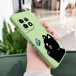 Cat Sweet Dream Liquid Silicone Phone Case - OnePlus 8T (Light Green 2)