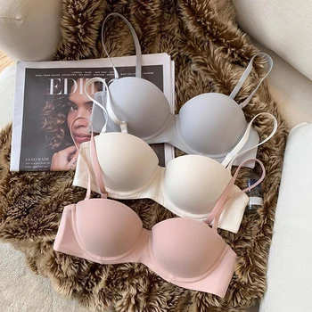 Summer Sexy Women's Bra Simple Soft Thin Pad Bralette Invisible Brasiere Sexy Lingerie Seamless Bras 2024 New Push Up Underwear 1