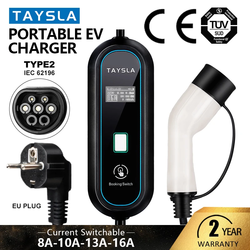 TAYSLA Electric Car Charger Type 2 Charging Cable EV Charging Station