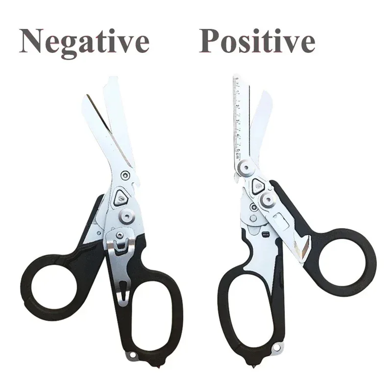 Tactical Scissors Stainless Steel Multifunctional Foldable And Extendable For Outdoor Survival