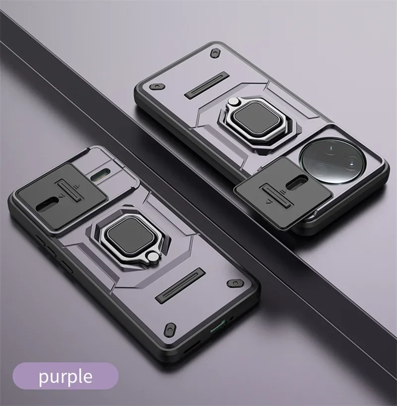Armor Shockproof Case with Magnetic Stand Holder and Ring - Enhanced Protective Cover