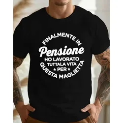 Men's Plus Size Humorous Italian Quote Crew Neck T - Shirt - S (1)