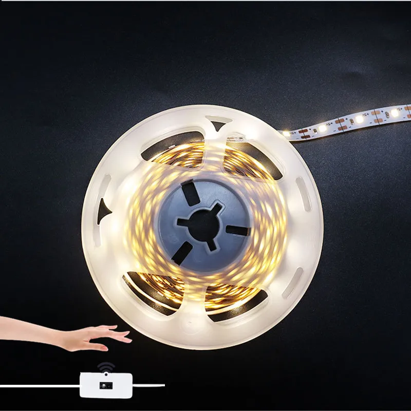 

LED Strip Backlight TV Kitchen Bedroom Light USB LED Lamp Hand Sweep Waving ON OFF Motion Sensor Lamp Under Cabinet Lights DC 5V