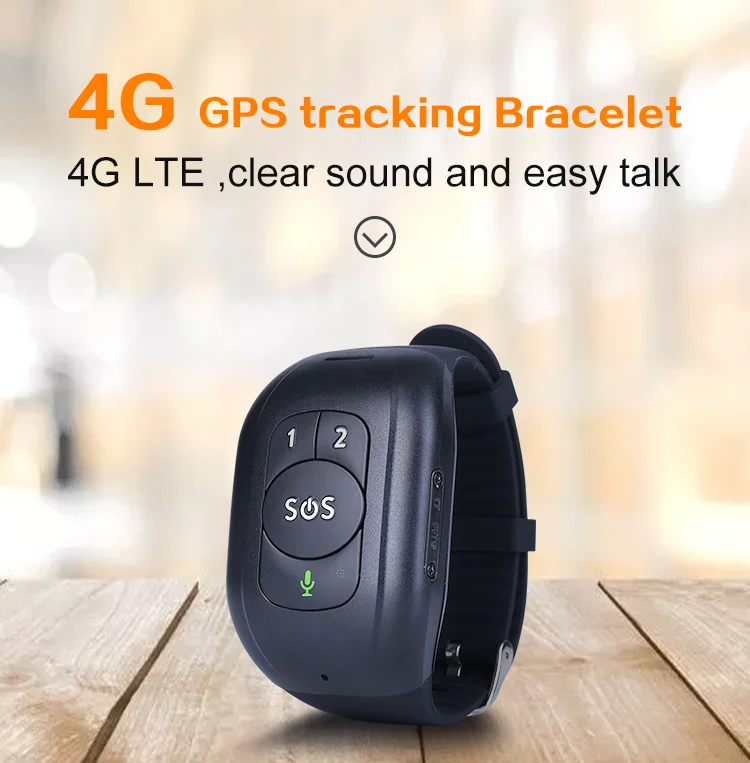 Smart 4G GPS Tracker Locate Elderly Old Man Remote Heart Rate