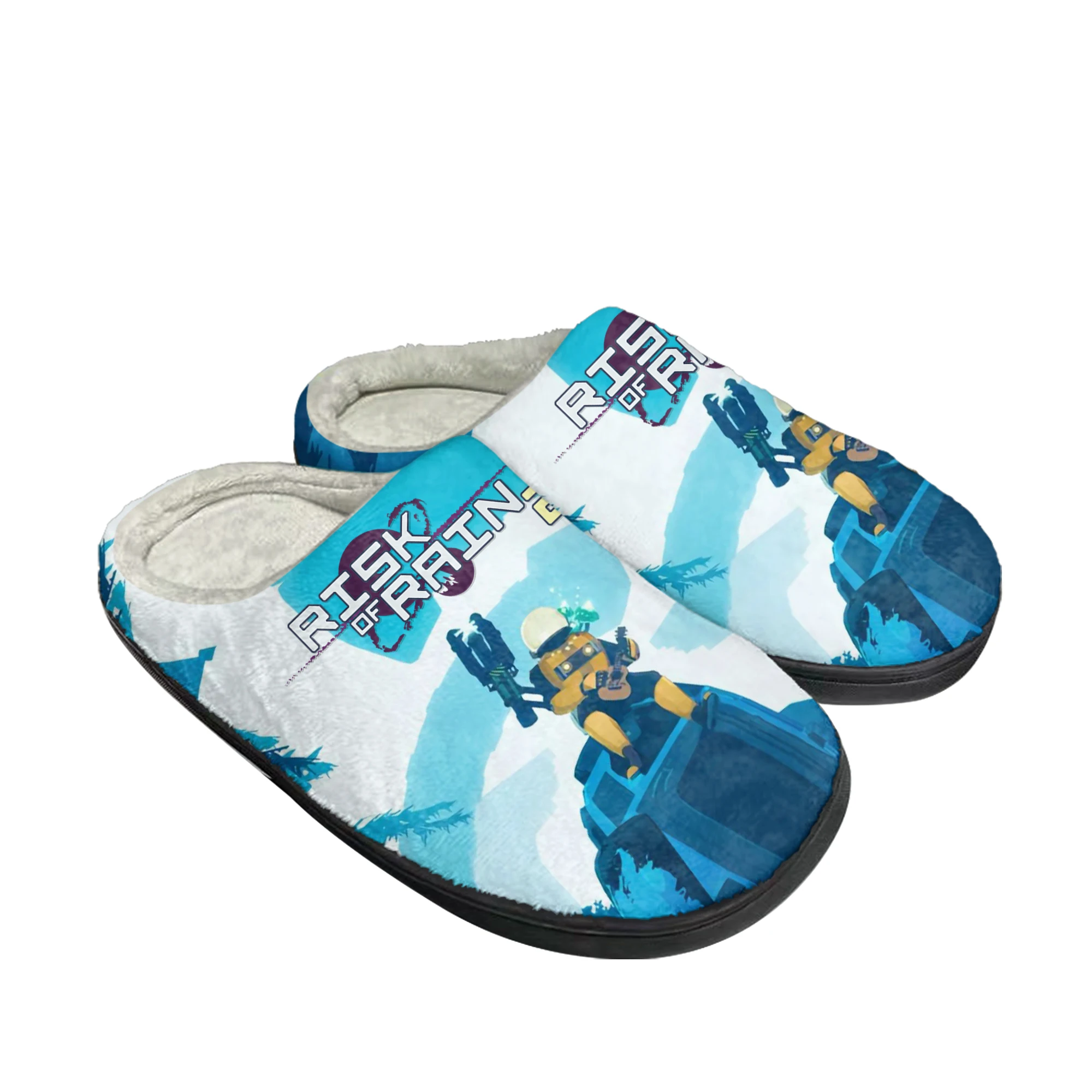

Risk of Rain 2 Home Cotton Slippers Cartoon Game Mens Womens Plush Bedroom Casual Fashion Keep Warm Shoes Tailor Made Slipper