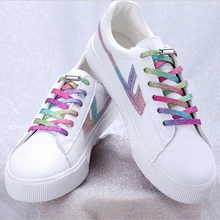 

2022 New 1 Pair Multicolor Elastic Laces Easy Removal Lace-Free Versatile Laces Universal Kids and Adult Sneakers Slip-On Laces