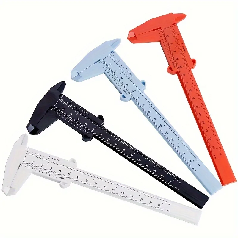0–150 mm/0–80 mm Kunststoff-Messschieber, Doppelskala-Lineal für