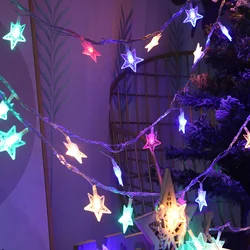 LED Battery - Powered Star Fairy String Lights for Celebrations and Decorations (Multicolor)