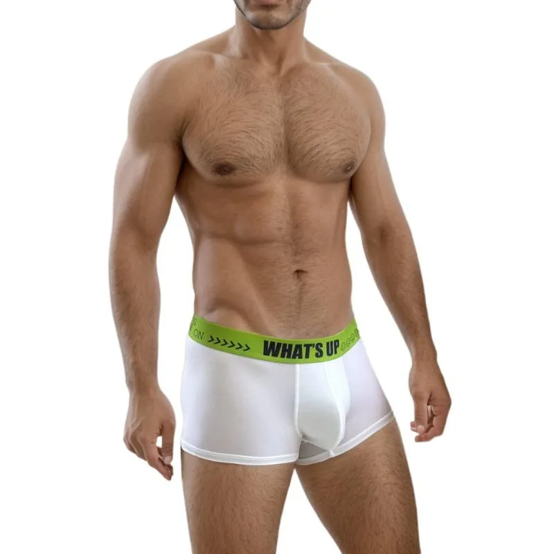 GTOPX Mens Underwear Solid Color Thin Ice Silk U Convex Low Waist Breathable Sports Boxers for Boys 3pcs/pack_voghion.com