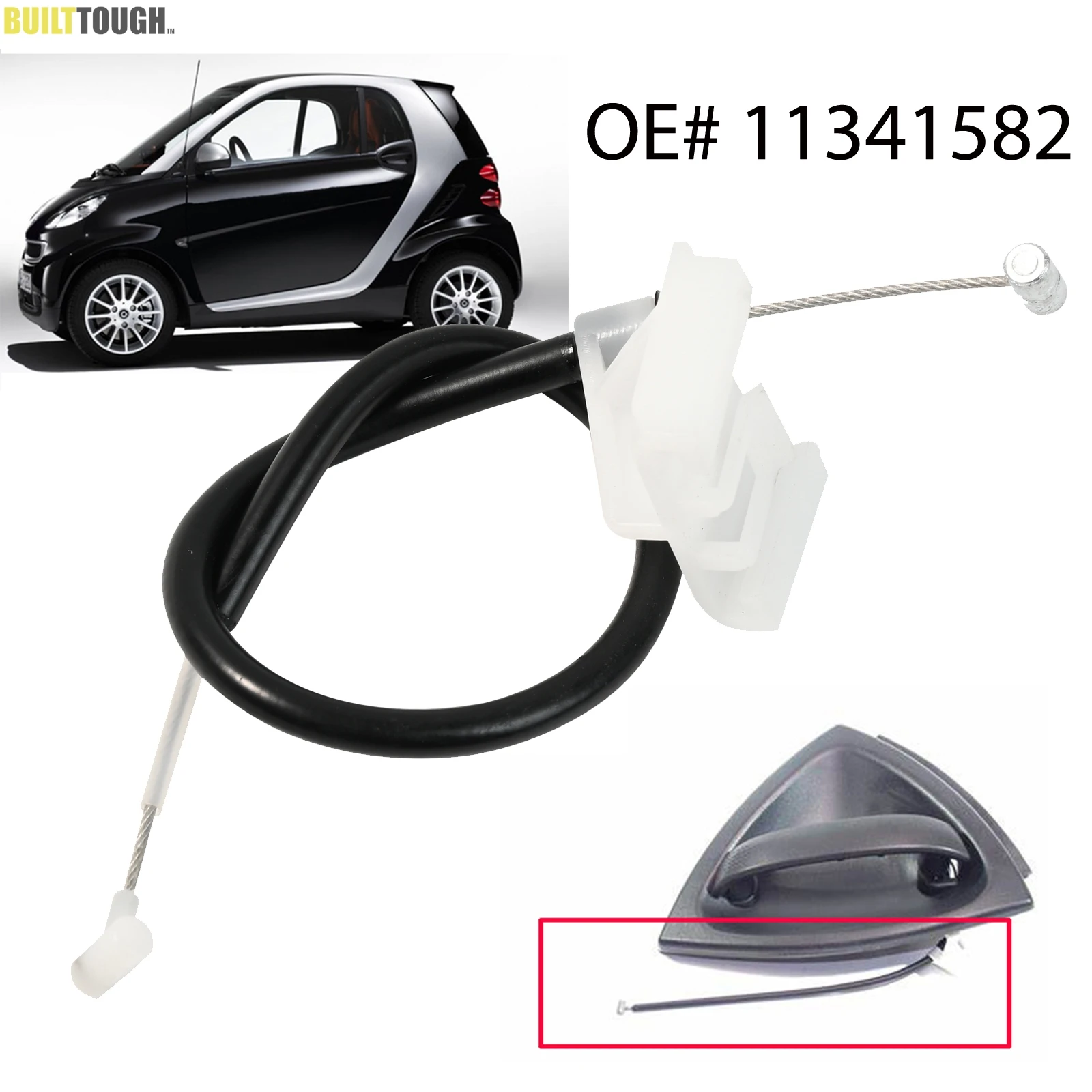 Front Exterior Door Handle Cable Repair For Smart City Coupe 450 Cabrio W450 1998-2007 0001973V005 11341582 0001973V005000000 door handle cable repair