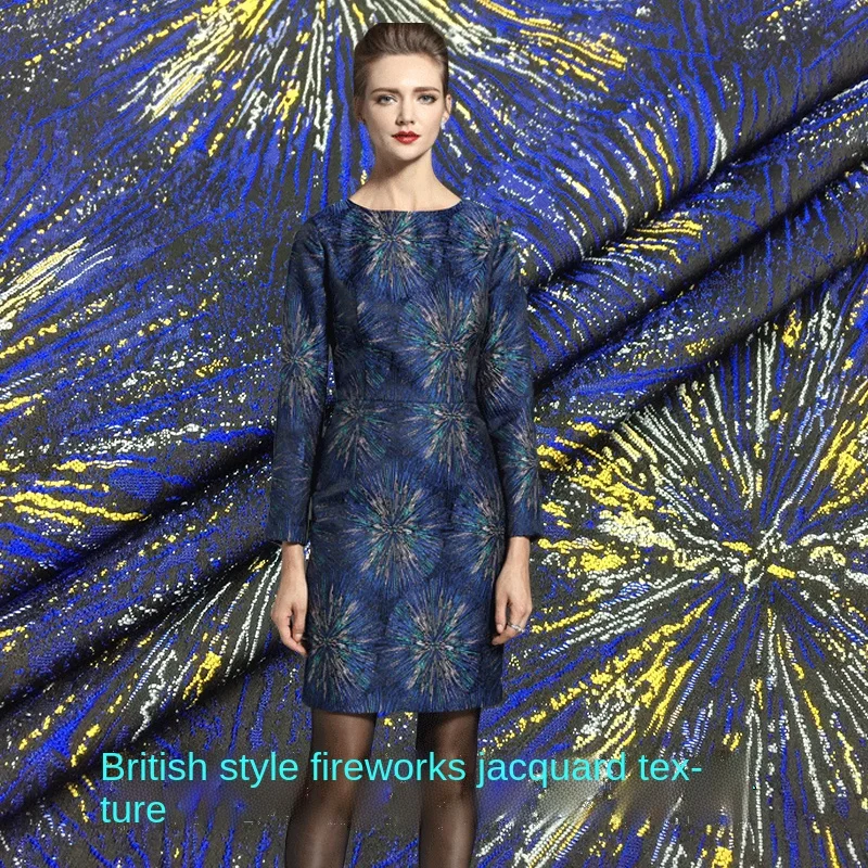 

Jacquard Brocade Clothing Fabric Pyrotechnic Dress Autumn Winter High-end Brand Crisp by the Yard