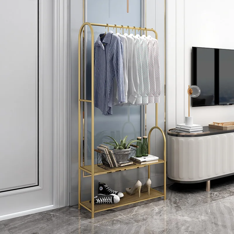 

Clothes Storage Shoe Coat Rack Metal Modern Clothes Wardrobes Hangers Nordic Tv Stand Living Room Perchero Home Furniture