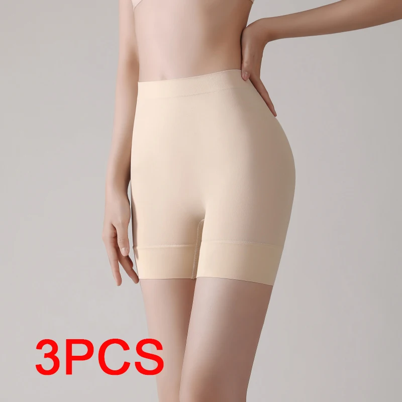 3PCS High Waist Safety Short Pants Butt Lift Protective Shorts Panties Plus Size Seamless Underwear for Women's Summer