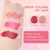 QIBEST Face Blusher Long-lasting Silky Natural Moisturing Blush Cream Contour Liquid Cheek Face Blush sponge Brush Head Cosmetic 6